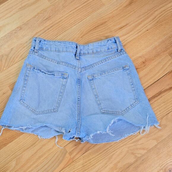 Zara women's High Rise Cut-Off Jeans shorts size 4 - Picture 5 of 5
